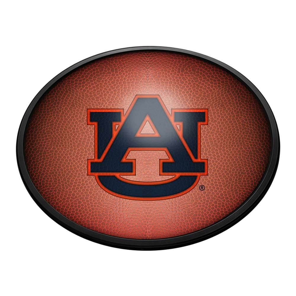 Auburn Tigers Pigskin - Oval Slimline Lighted Wall Sign | The Fan-Brand | NCAUBT-140-21