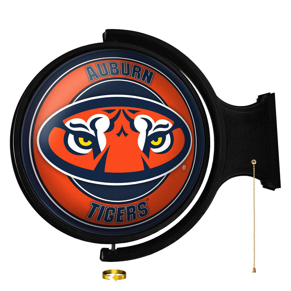 Auburn Tigers Tiger Eyes - Original Round Rotating Lighted Wall Sign | The Fan-Brand | NCAUBT-115-02