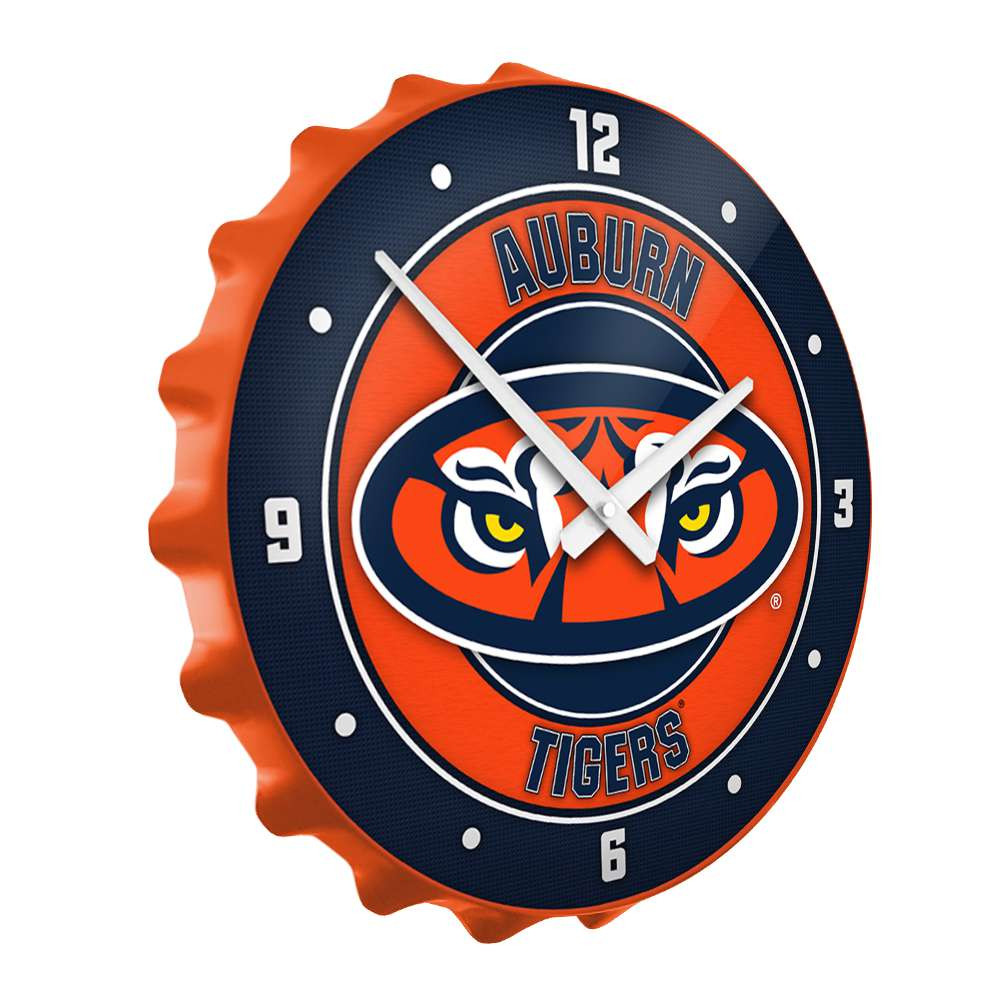 Auburn Tigers Tiger Eyes -Bottle Cap Wall Clock