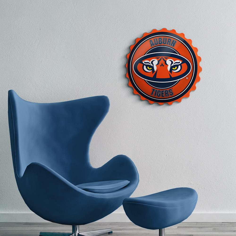 Auburn Tigers Tiger Eyes -Bottle Cap Wall Sign