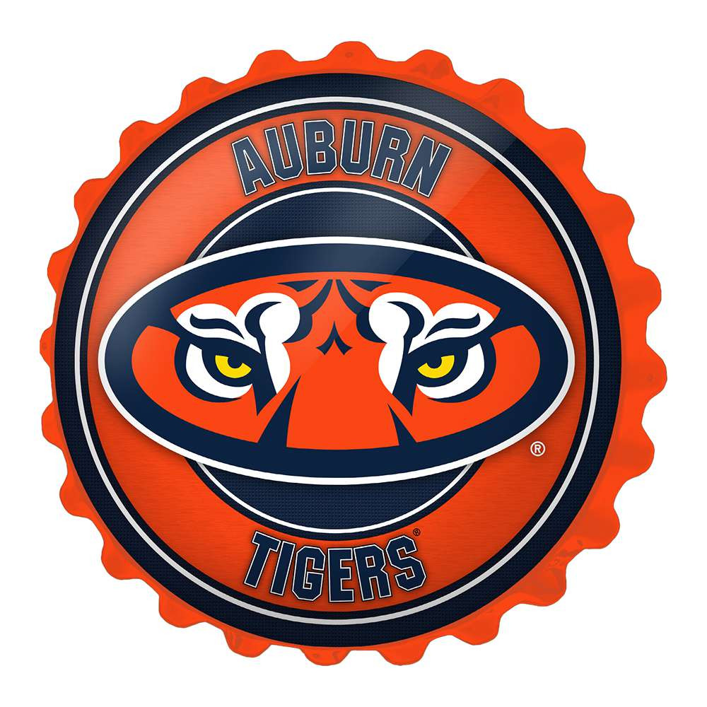 Auburn Tigers Tiger Eyes -Bottle Cap Wall Sign | The Fan-Brand | NCAUBT-210-02