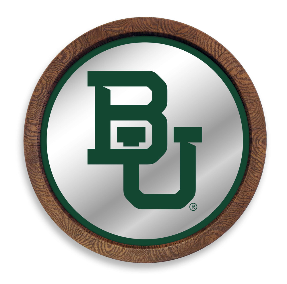Baylor Bears Faux Barrel Top Mirrored Wall Sign - Green Edge | The Fan-Brand | NCBAYL-245-01A