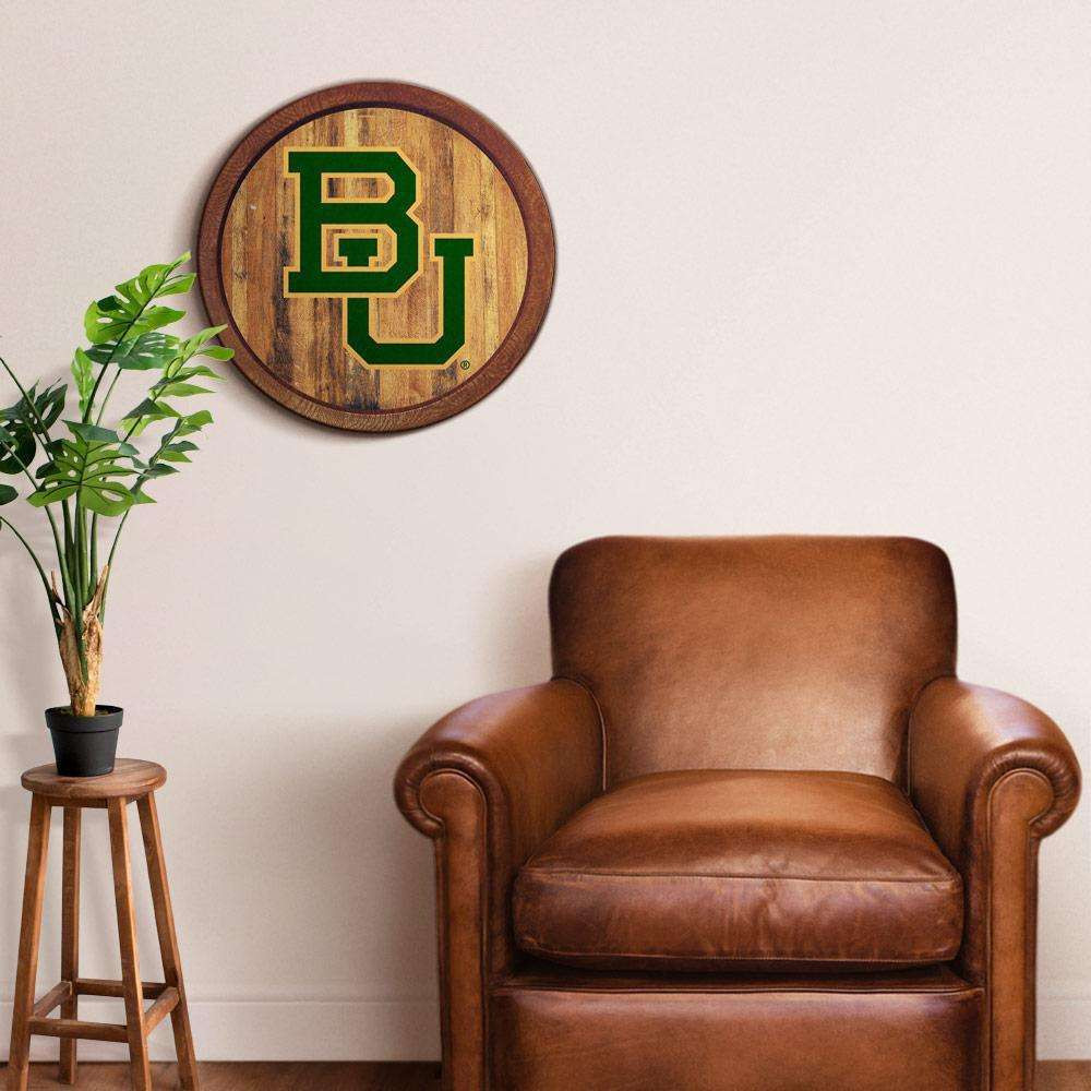 Baylor Bears Faux Barrel Top Sign