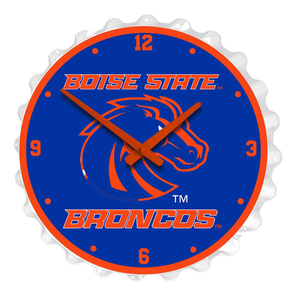 Boise State Broncos Broncos - Bottle Cap Wall Clock | The Fan-Brand | NCBOIS-540-02