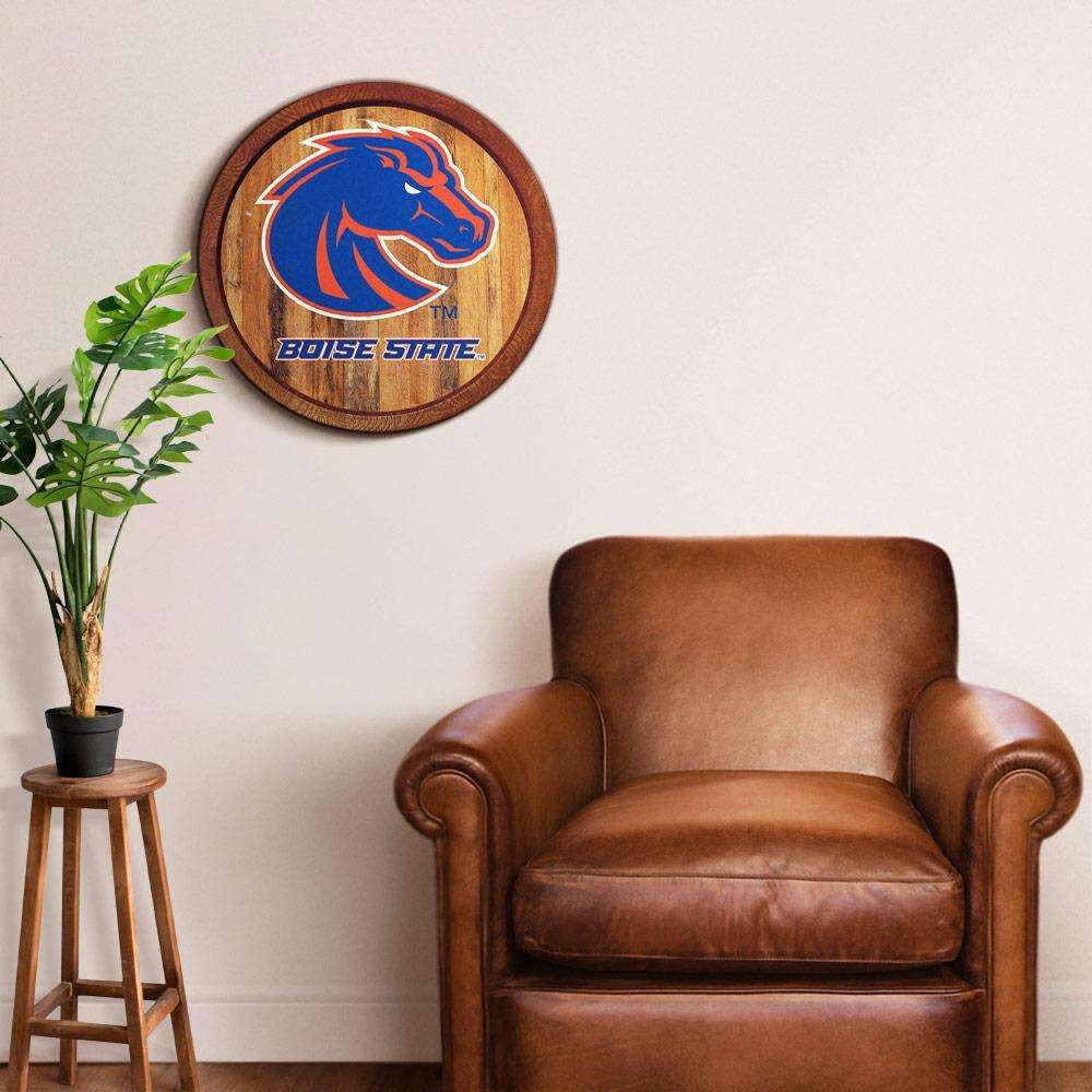 Boise State Broncos Faux Barrel Top Sign