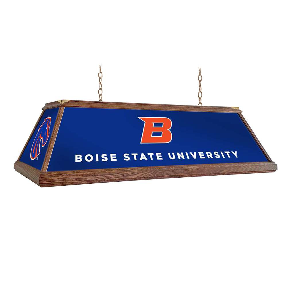 Boise State Broncos Premium Wood Pool Table Light | The Fan-Brand | NCBOIS-330-01