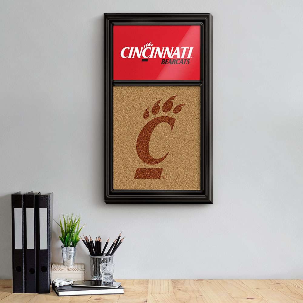 Cincinnati Bearcats Dual Logo - Cork Note Board