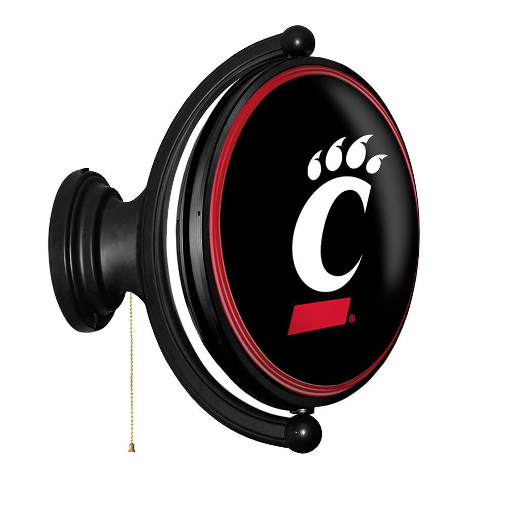 Cincinnati Bearcats Original Oval Rotating Lighted Wall Sign - Black