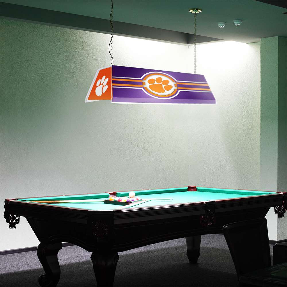 Clemson Tigers Edge Glow Pool Table Light - Purple