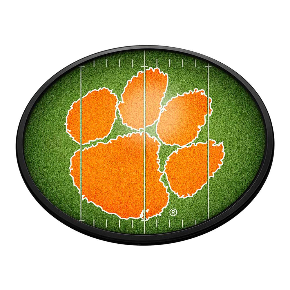 Clemson Tigers On the 50 - Oval Slimline Lighted Wall Sign | The Fan-Brand | NCCLEM-140-22