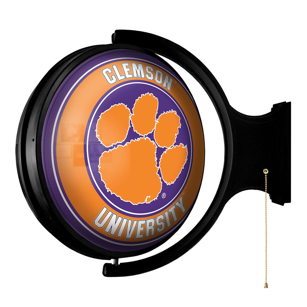 Clemson Tigers Original Round Rotating Lighted Wall Sign