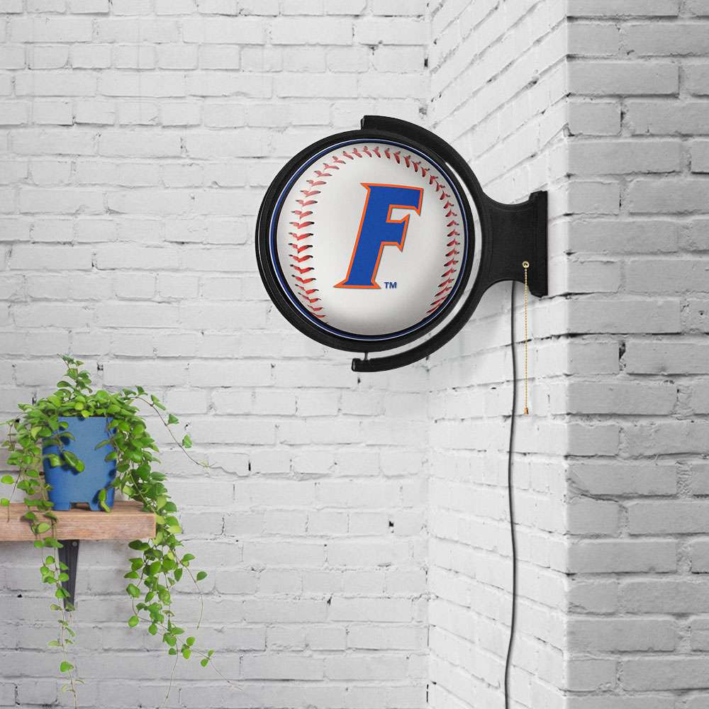 Florida Gators Baseball - Round Rotating Lighted Wall Sign