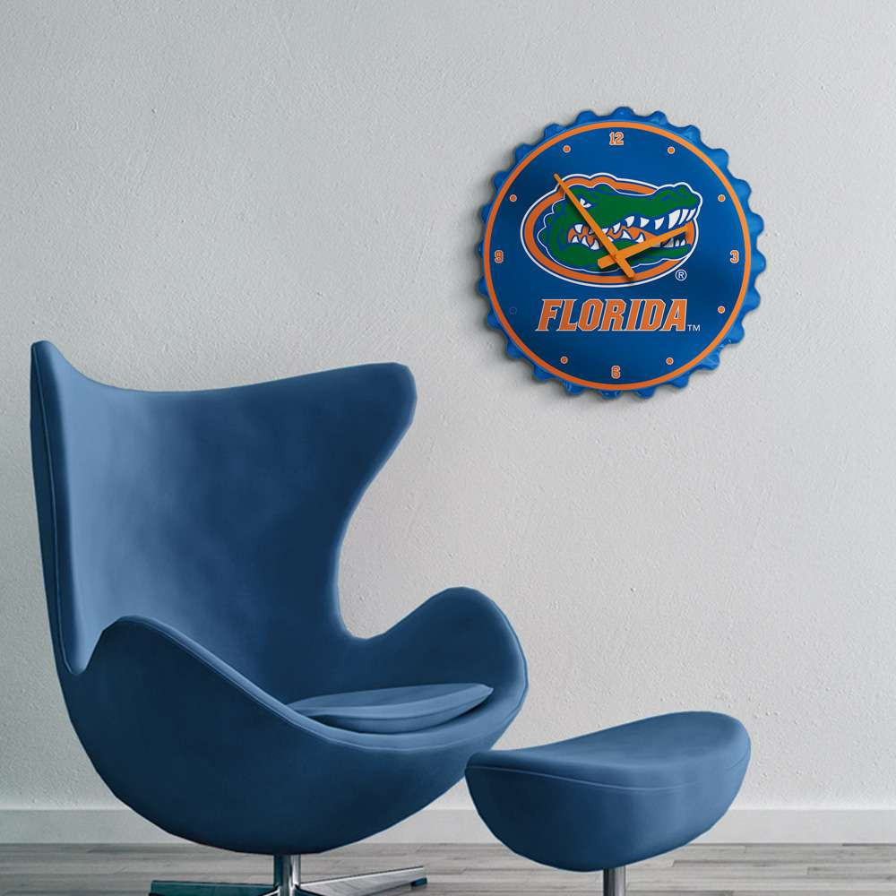 Florida Gators Bottle Cap Wall Clock