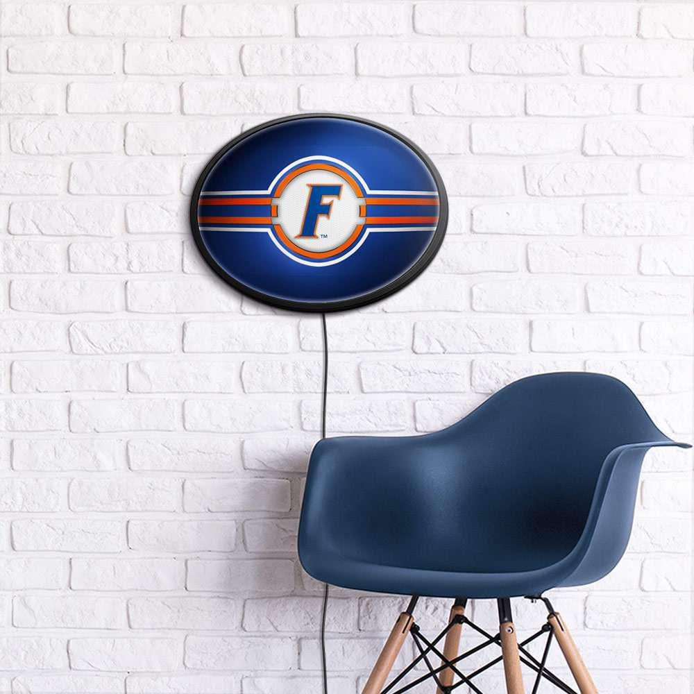 Florida Gators F - Oval Slimline Lighted Wall Sign