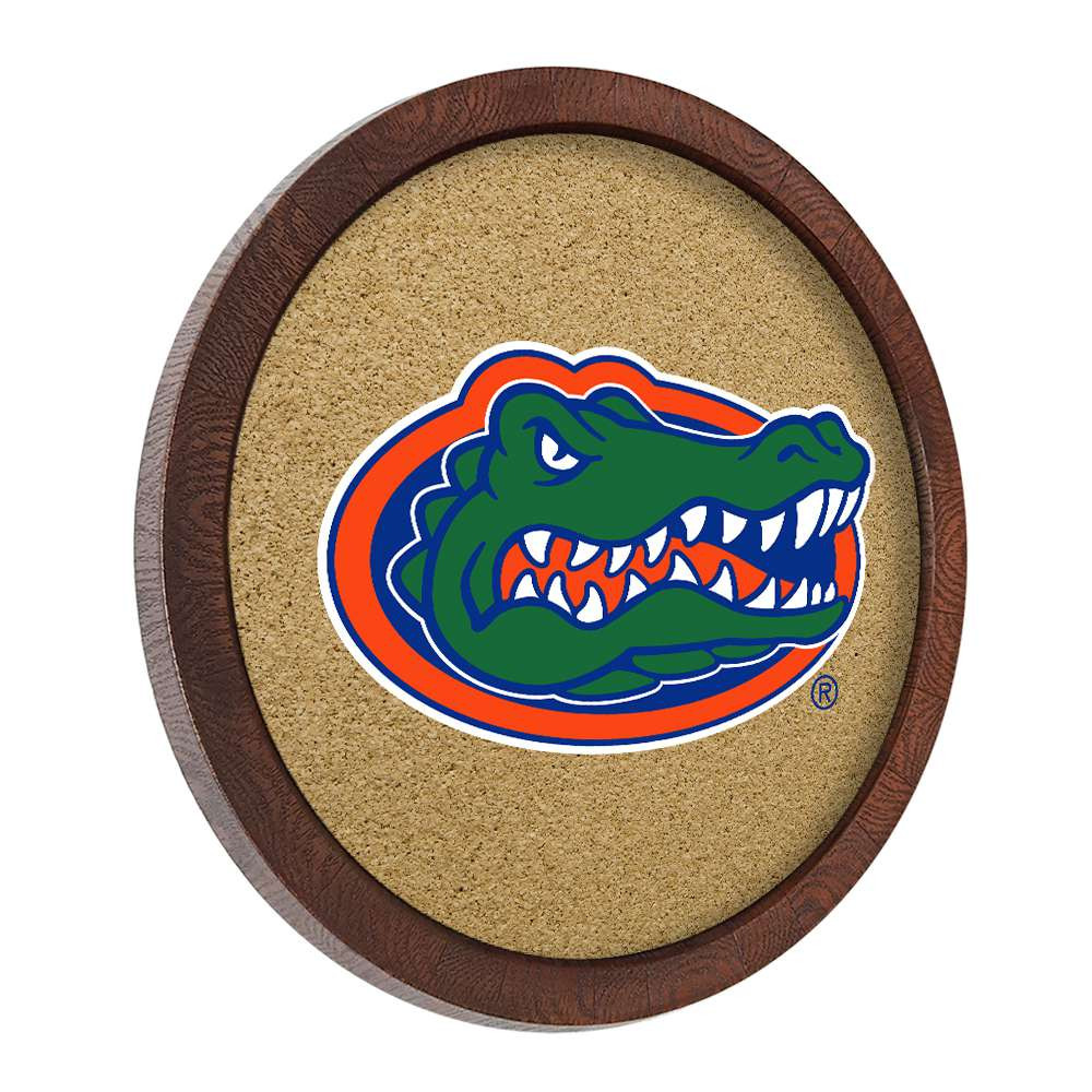Florida Gators Faux Barrel Framed Cork Board - Color Logo