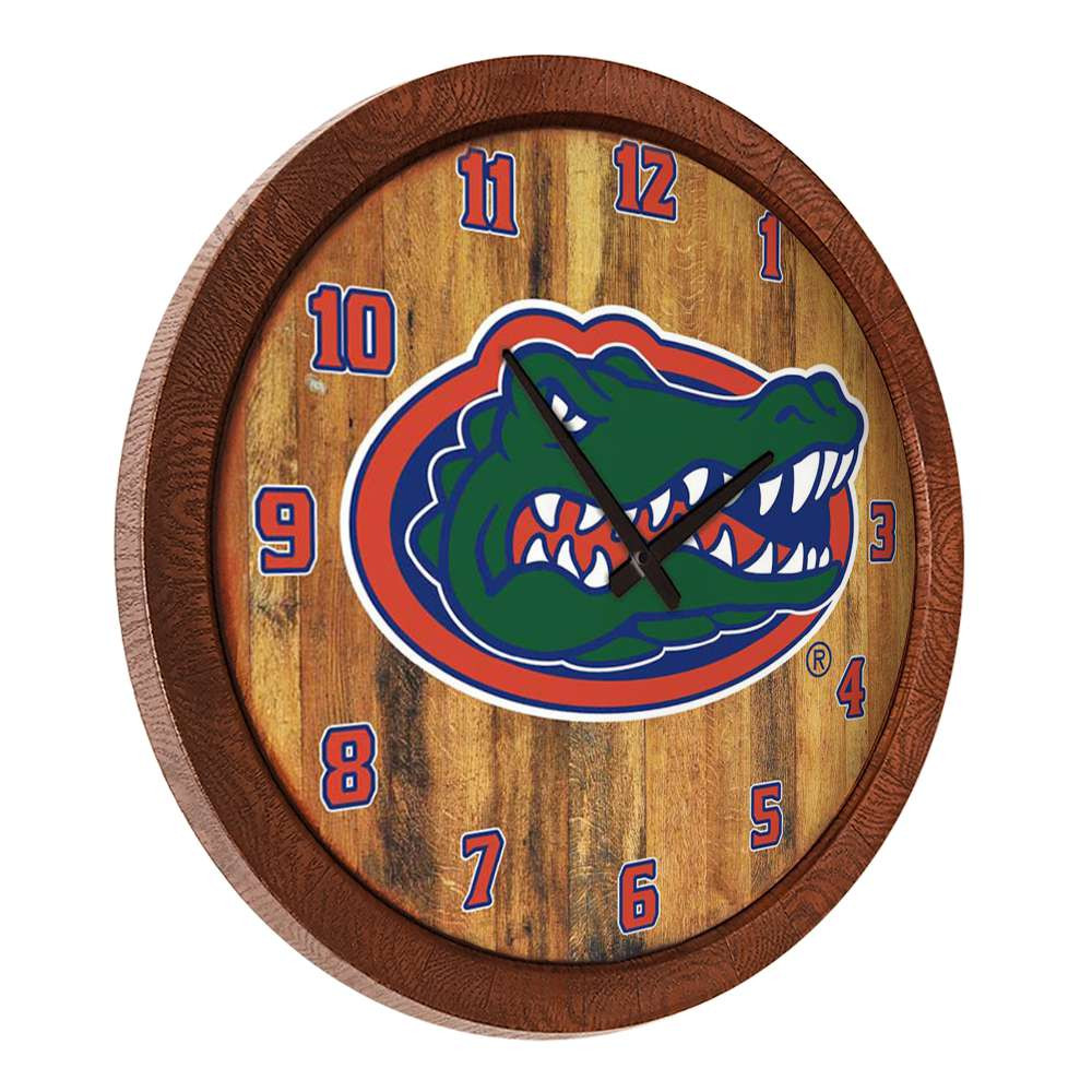 Florida Gators Faux Barrel Top Wall Clock