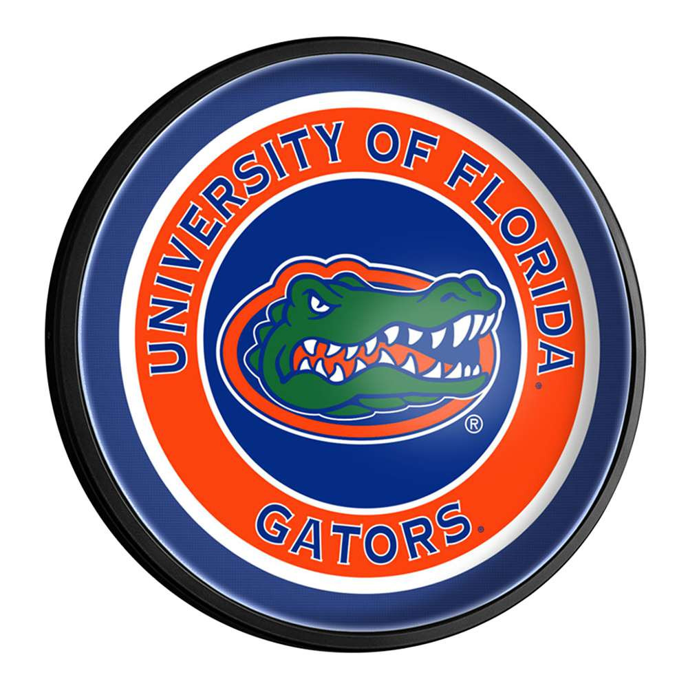 Florida Gators Round Slimline Lighted Wall Sign | The Fan-Brand | NCFLGT-130-01