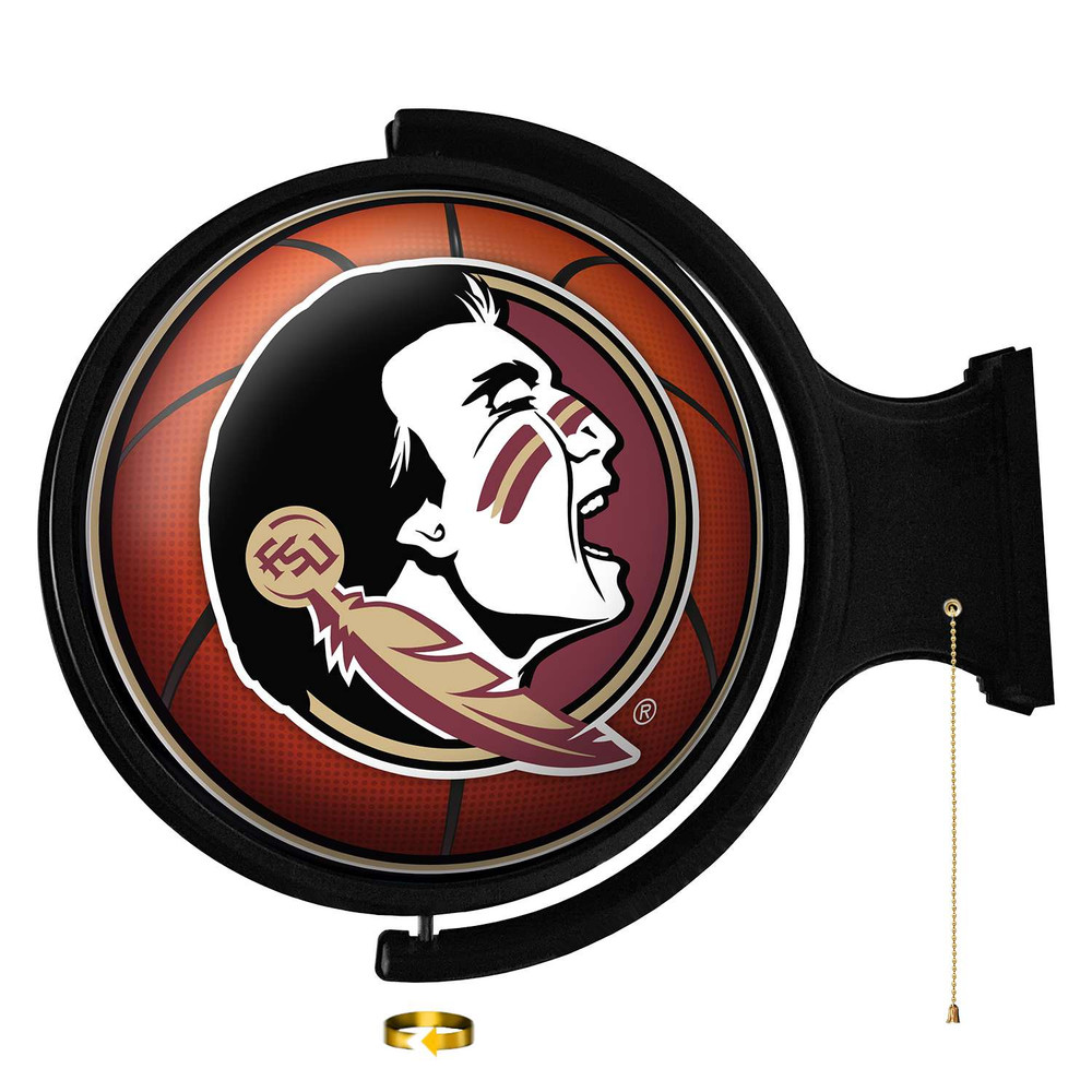 Florida State Seminoles Basketball - Original Round Rotating Lighted Wall Sign | The Fan-Brand | NCFSSM-115-11