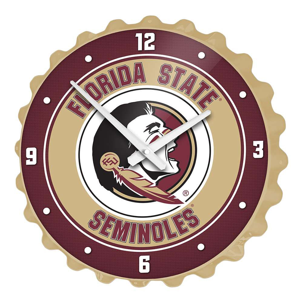 Florida State Seminoles Bottle Cap Wall Clock | The Fan-Brand | NCFSSM-540-01