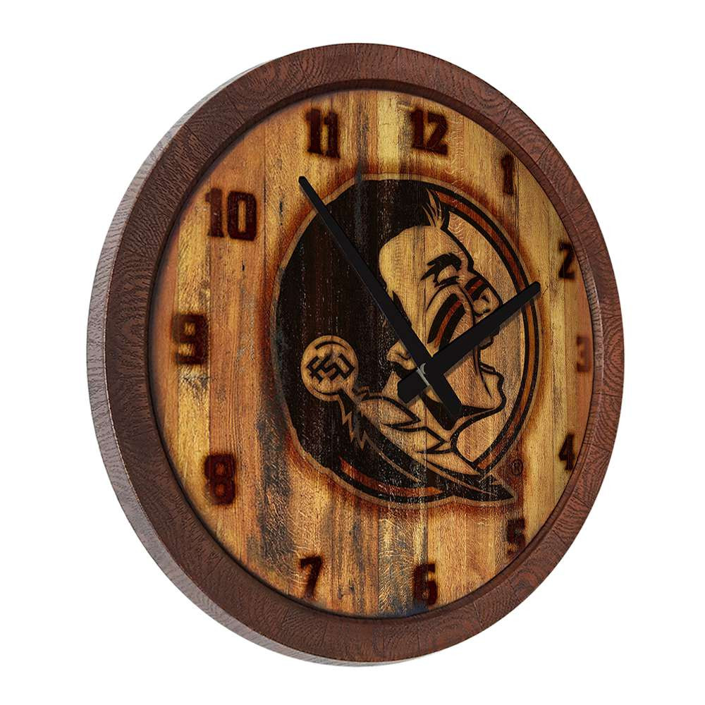 Florida State Seminoles Branded Faux Barrel Top Wall Clock