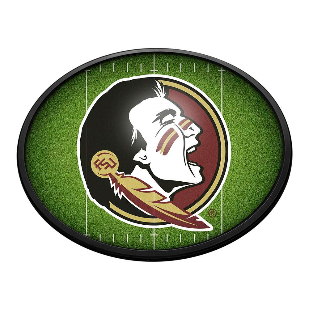 Florida State Seminoles On the 50 - Oval Slimline Lighted Wall Sign | The Fan-Brand | NCFSSM-140-22