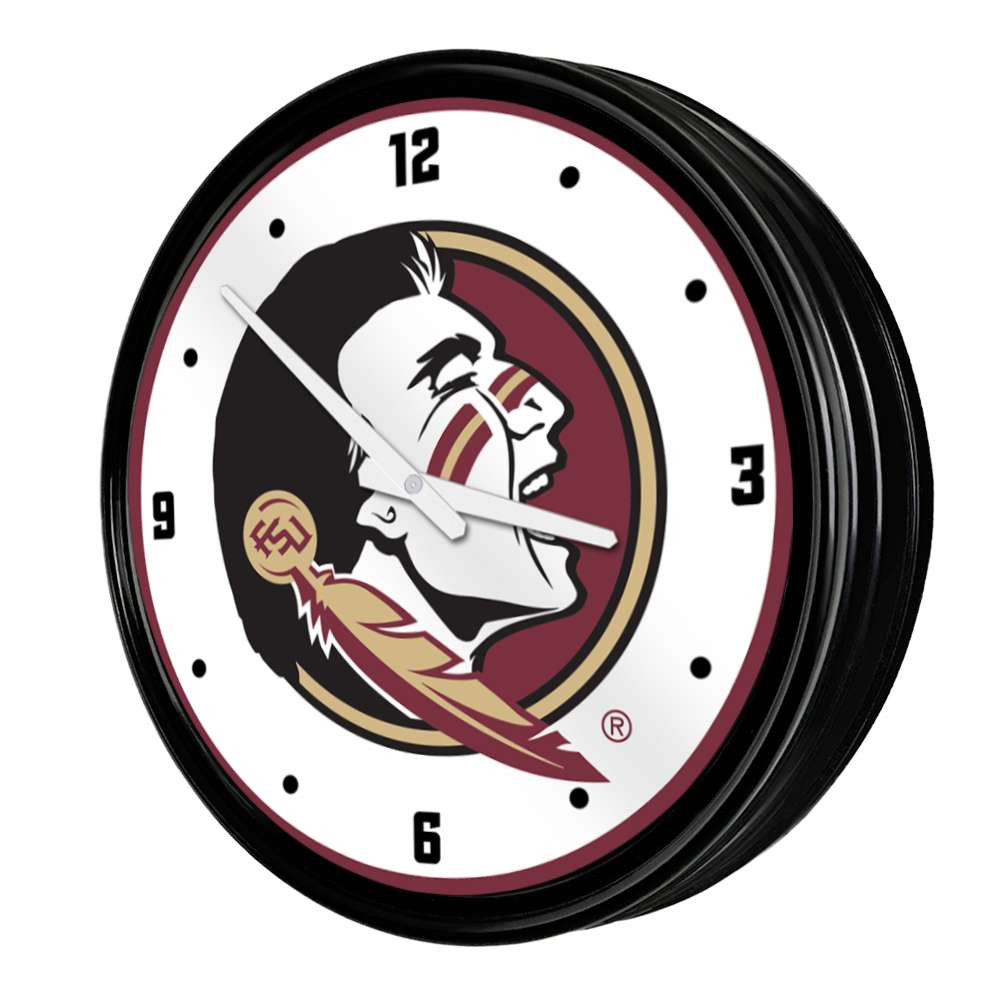 Florida State Seminoles Retro Lighted Wall Clock