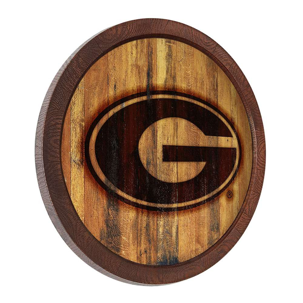 Georgia Bulldogs Branded Faux Barrel Top Sign