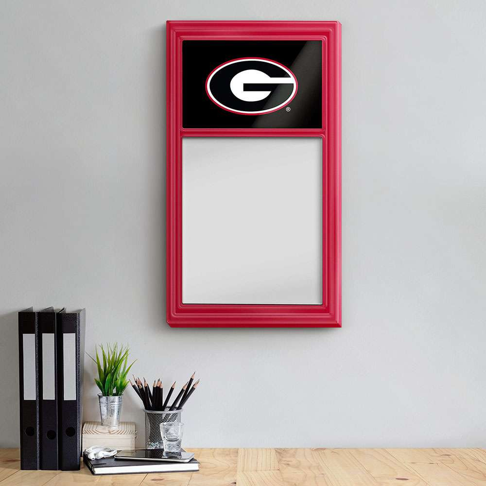 Georgia Bulldogs Dry Erase Note Board - Red Frame / Black