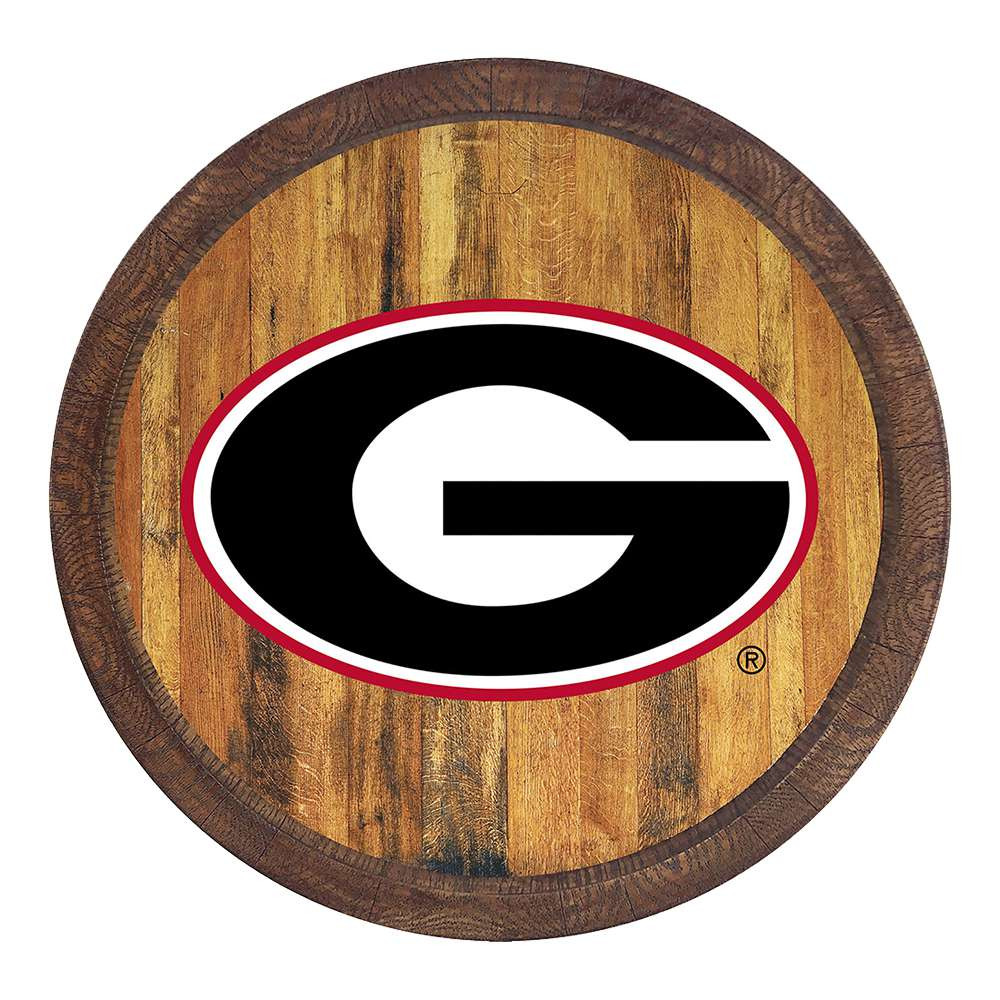 Georgia Bulldogs Faux Barrel Top Sign | The Fan-Brand | NCGEOR-240-01