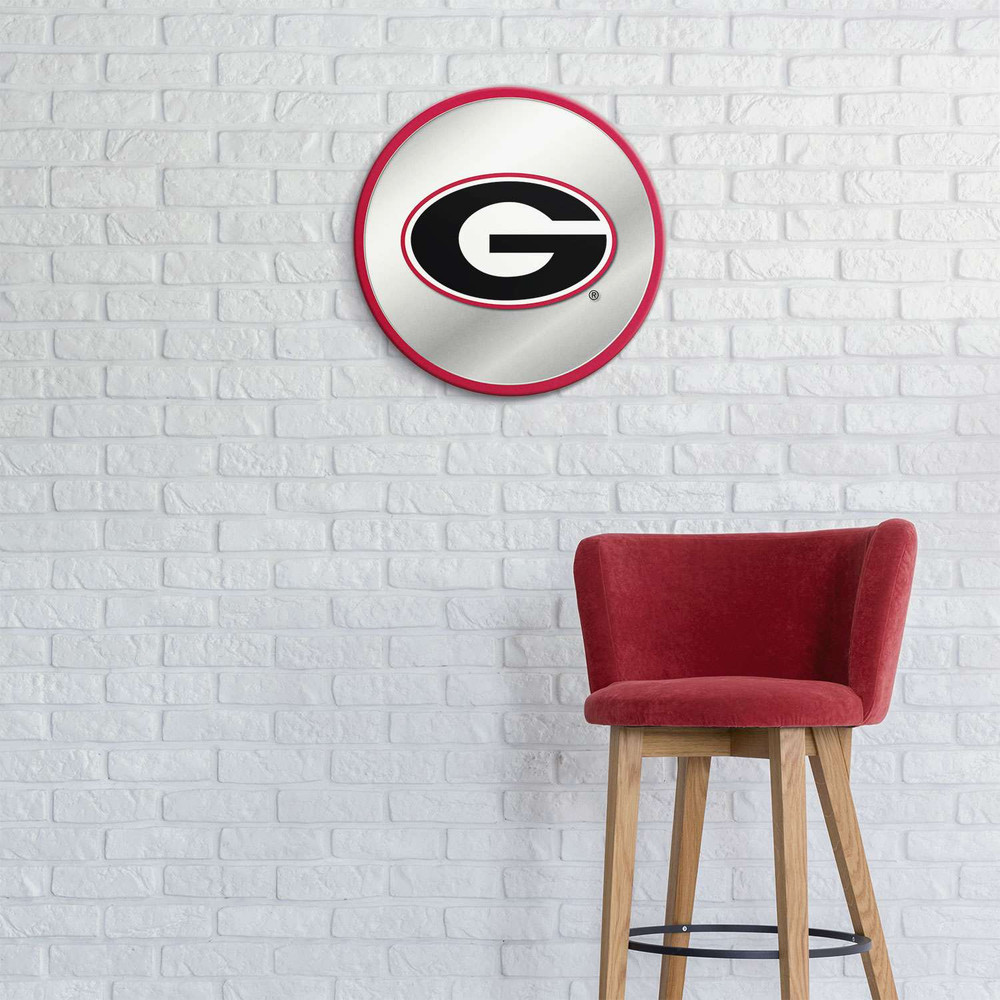 Georgia Bulldogs Modern Disc Mirrored Wall Sign