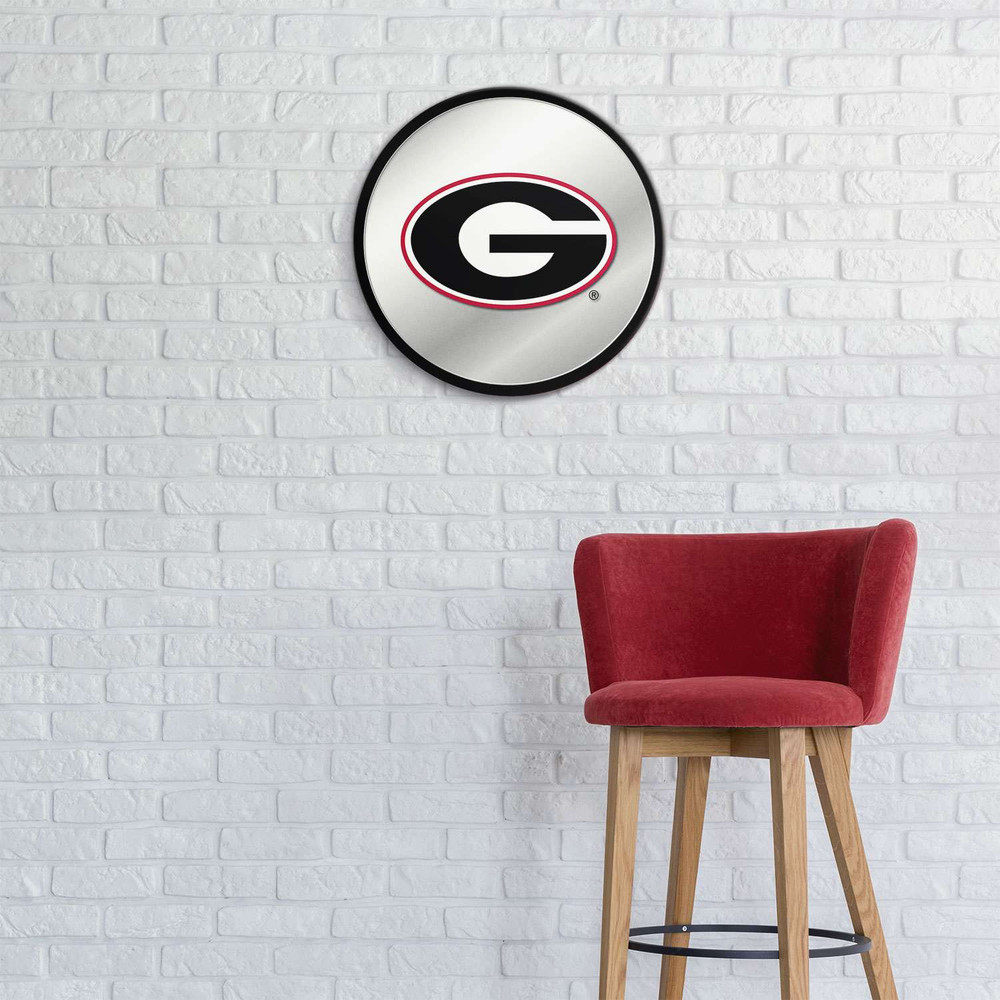 Georgia Bulldogs Modern Disc Mirrored Wall Sign 2