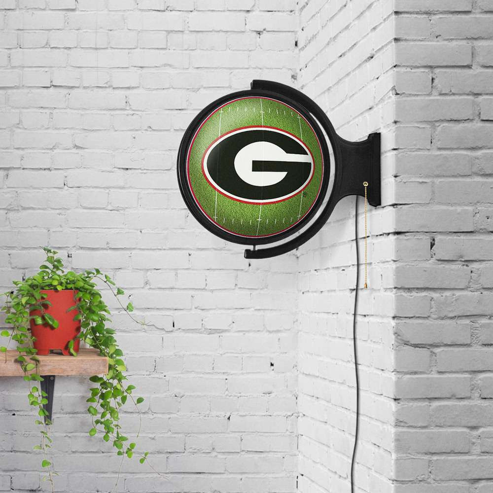 Georgia Bulldogs On the 50 - Rotating Lighted Wall Sign