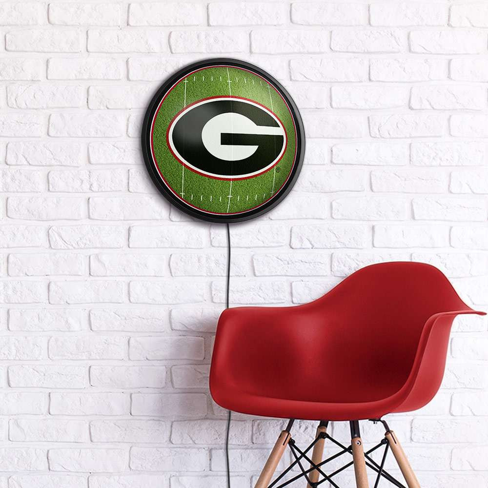 Georgia Bulldogs On the 50 - Slimline Lighted Wall Sign