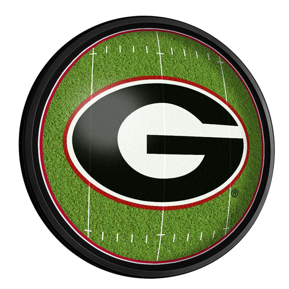 Georgia Bulldogs On the 50 - Slimline Lighted Wall Sign | The Fan-Brand | NCGEOR-130-22