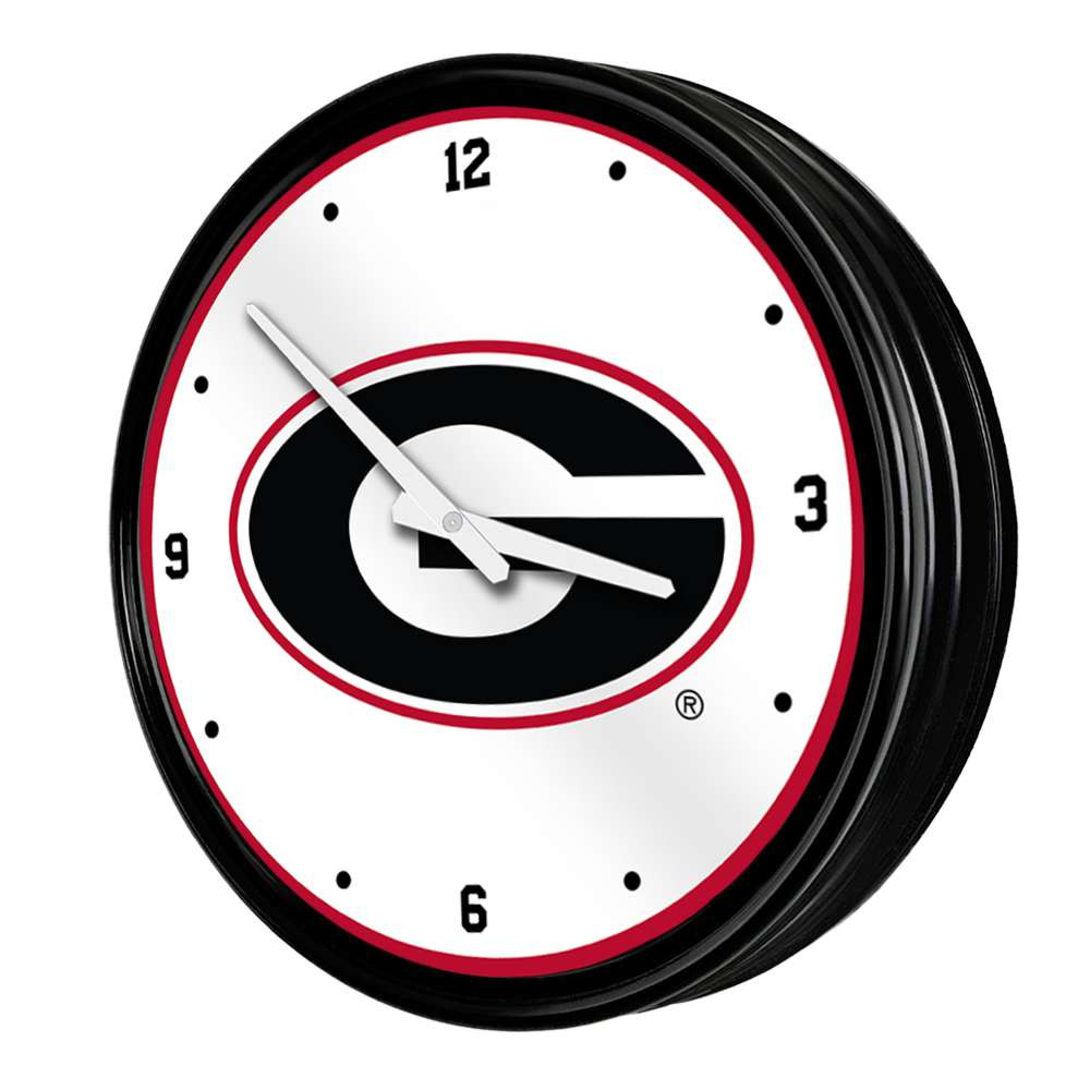 Georgia Bulldogs Retro Lighted Wall Clock