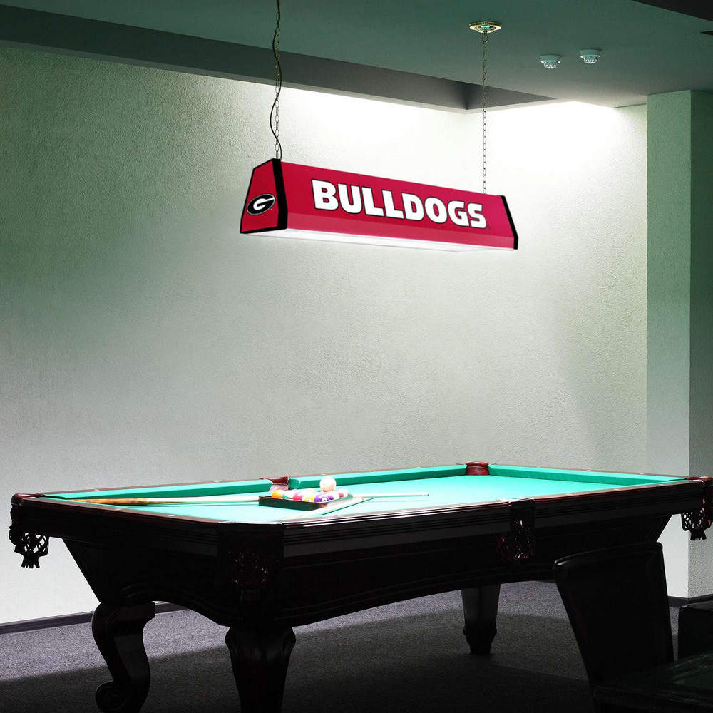 Georgia Bulldogs Standard Pool Table Light - Red