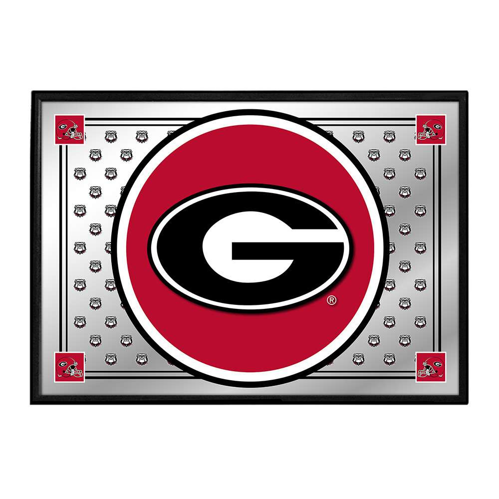 Georgia Bulldogs Team Spirit - Framed Mirrored Wall Sign - Mirrored | The Fan-Brand | NCGEOR-265-02A