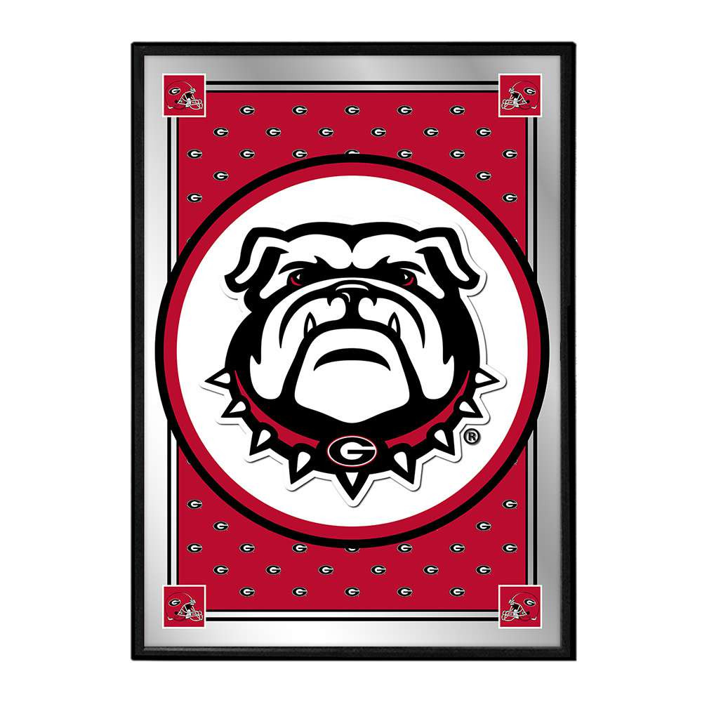 Georgia Bulldogs Team Spirit, Uga - Framed Mirrored Wall Sign | The Fan-Brand | NCGEOR-275-02