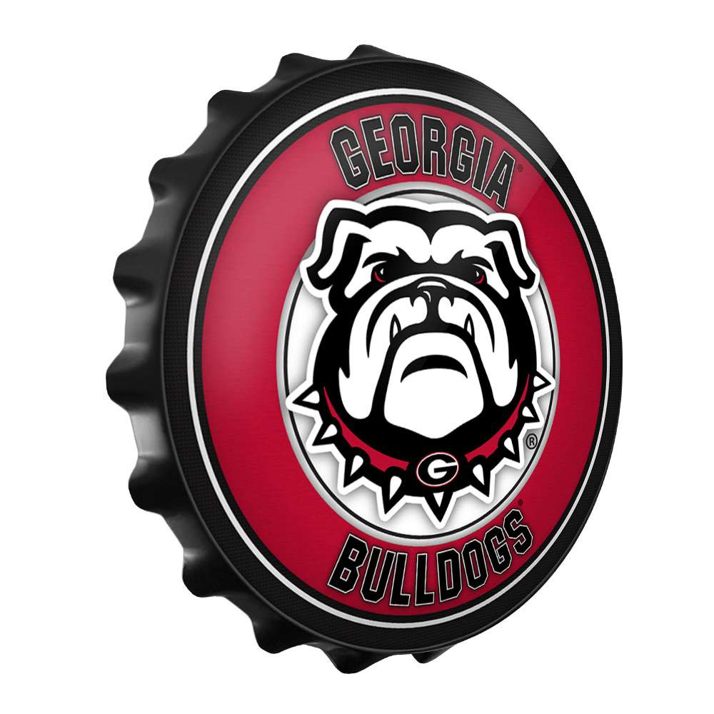 Georgia Bulldogs Uga - Bottle Cap Wall Sign - Black