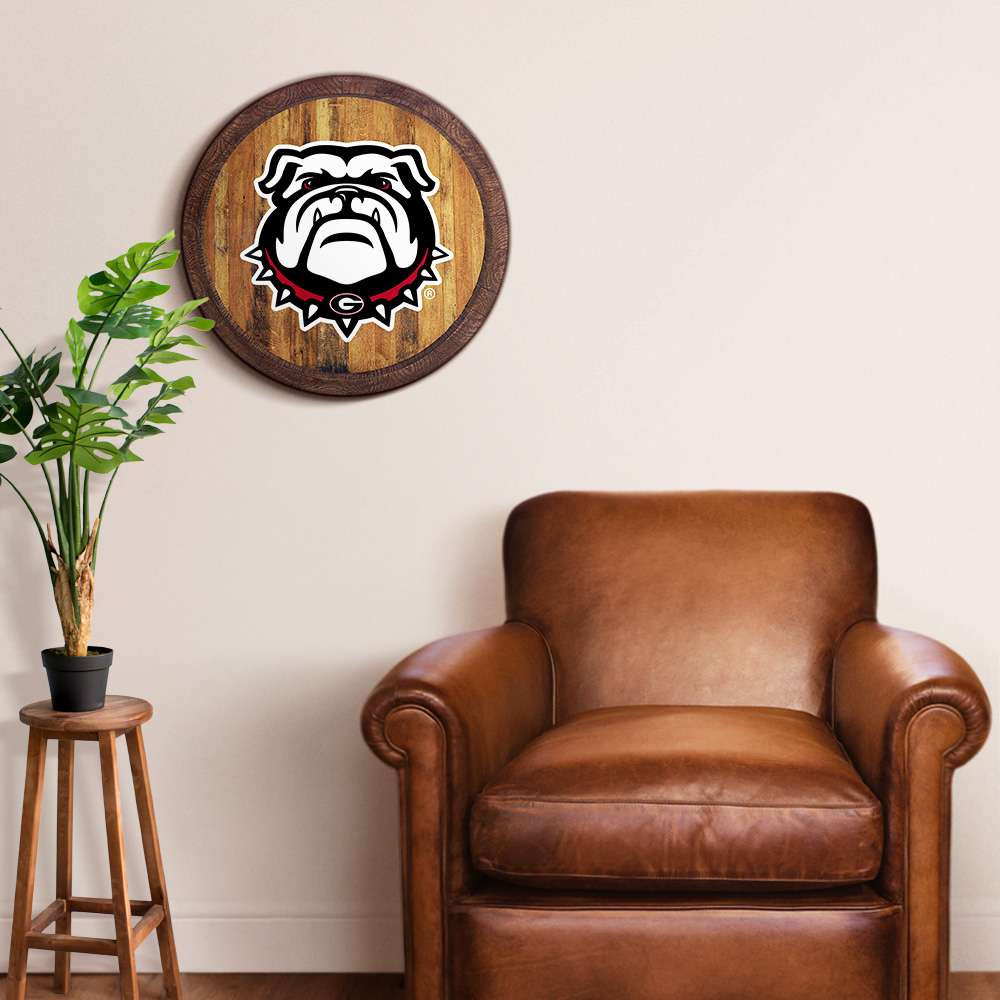 Georgia Bulldogs Uga - Faux Barrel Top Sign