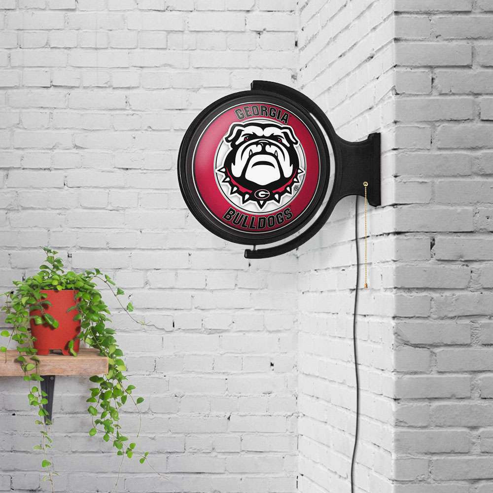 Georgia Bulldogs Uga - Original Round Rotating Lighted Wall Sign