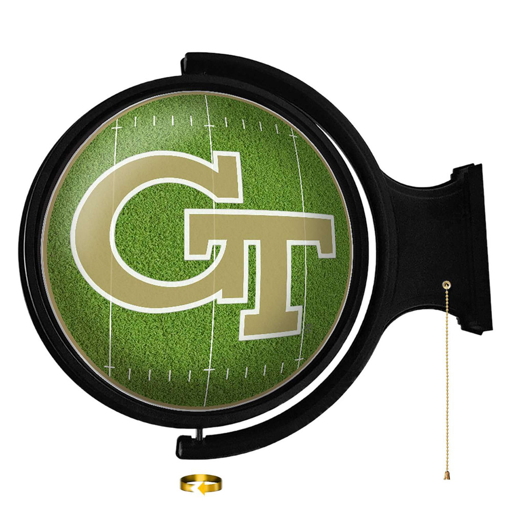 Georgia Tech Yellow Jackets On the 50 - Rotating Lighted Wall Sign | The Fan-Brand | NCGTYJ-115-21