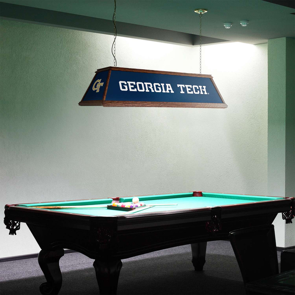 Georgia Tech Yellow Jackets Premium Wood Pool Table Light