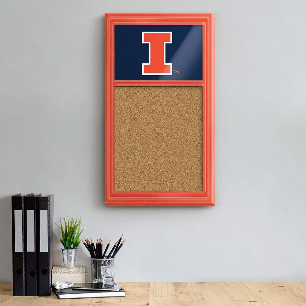 Illinois Fighting Illini Cork Note Board