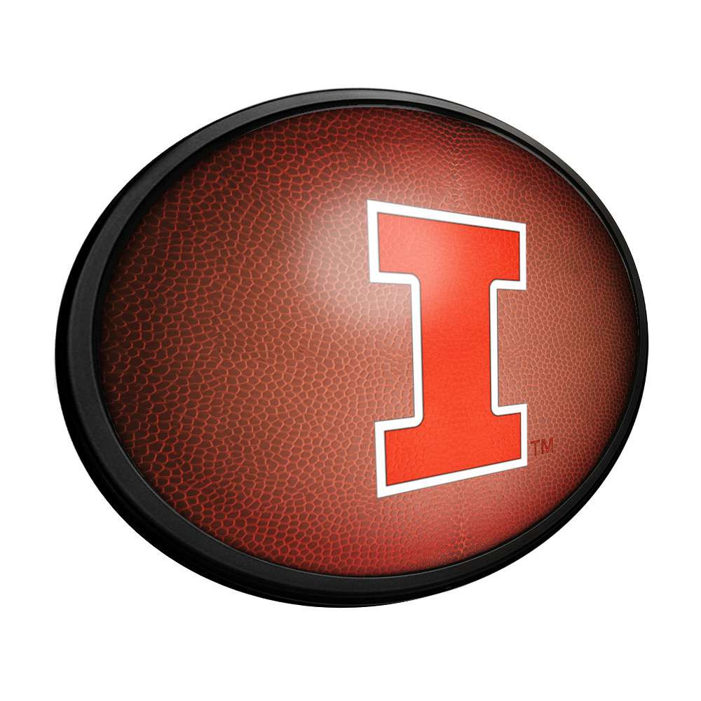 Illinois Fighting Illini Pigskin - Oval Slimline Lighted Wall Sign