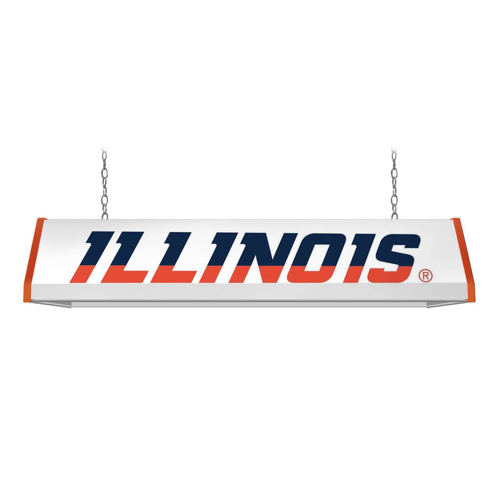 Illinois Fighting Illini Standard Pool Table Light - White