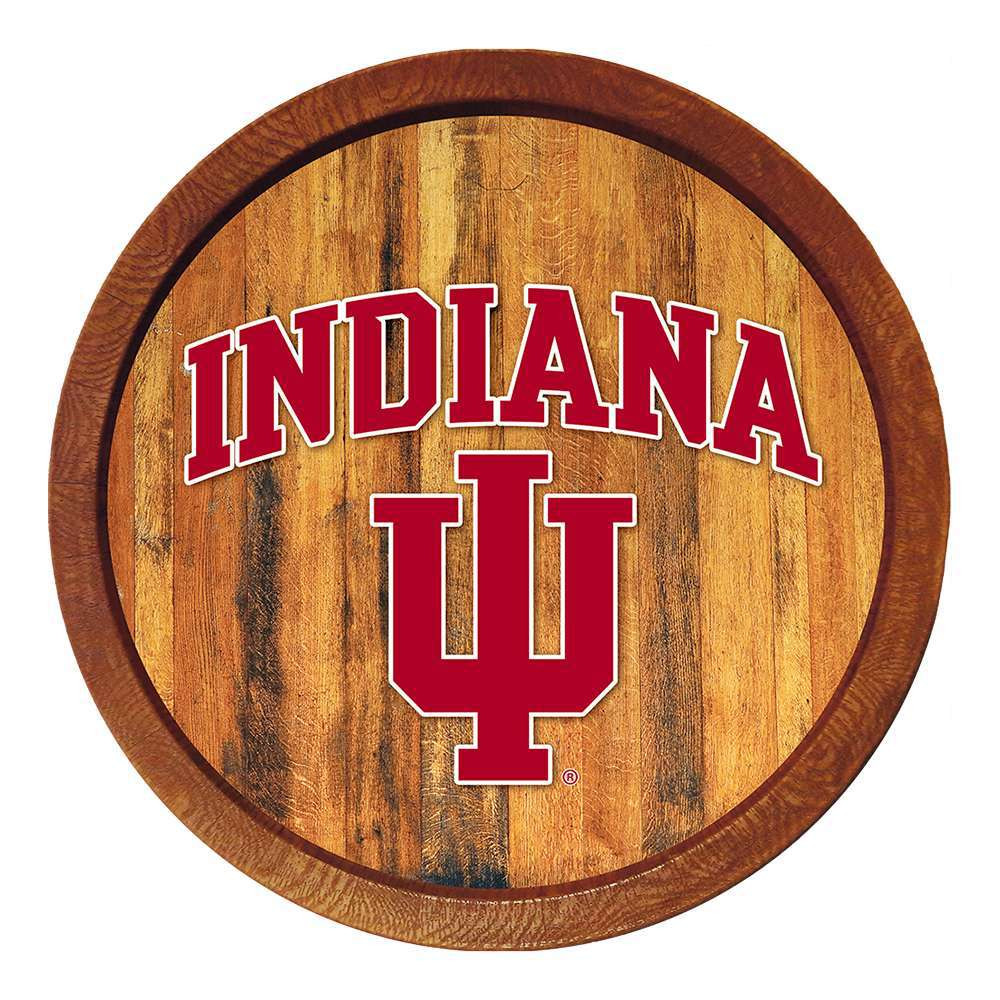 Indiana Hoosiers Faux Barrel Top Sign | The Fan-Brand | NCINDH-240-01