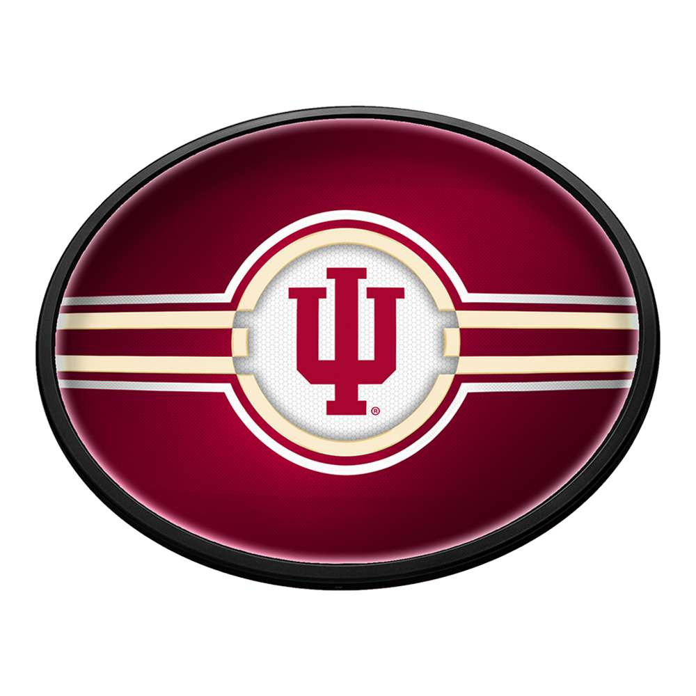 Indiana Hoosiers Oval Slimline Lighted Wall Sign | The Fan-Brand | NCINDH-140-01