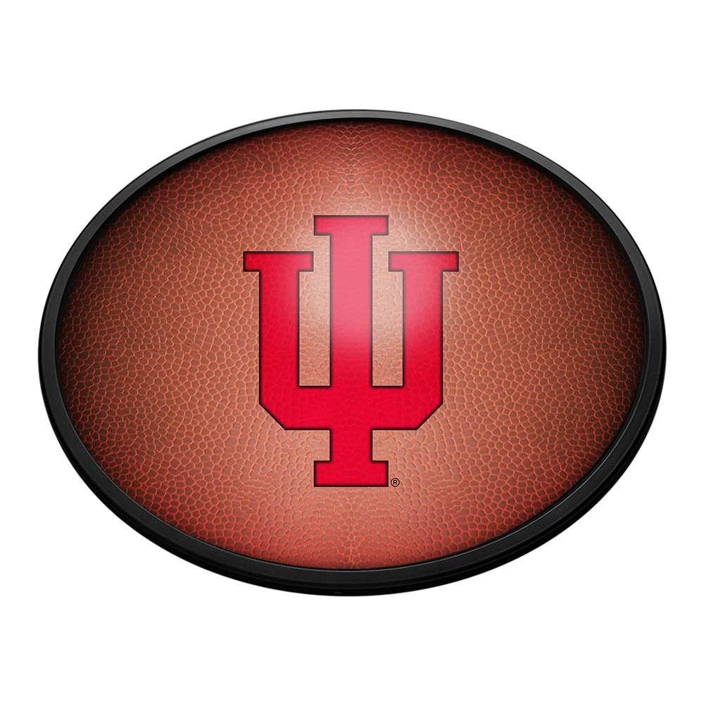 Indiana Hoosiers Pigskin - Oval Slimline Lighted Wall Sign | The Fan-Brand | NCINDH-140-21