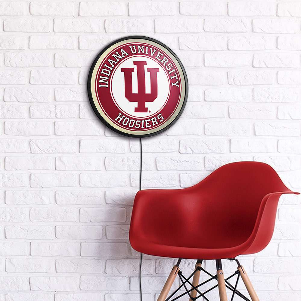 Indiana Hoosiers Round Slimline Lighted Wall Sign